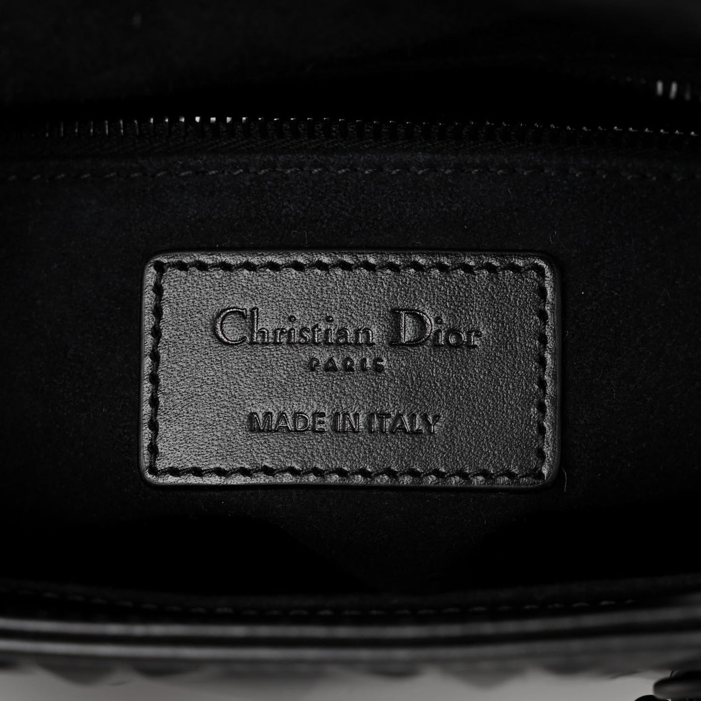 Calfskin Cannage Diamond Small My ABCDior Lady Dior Black