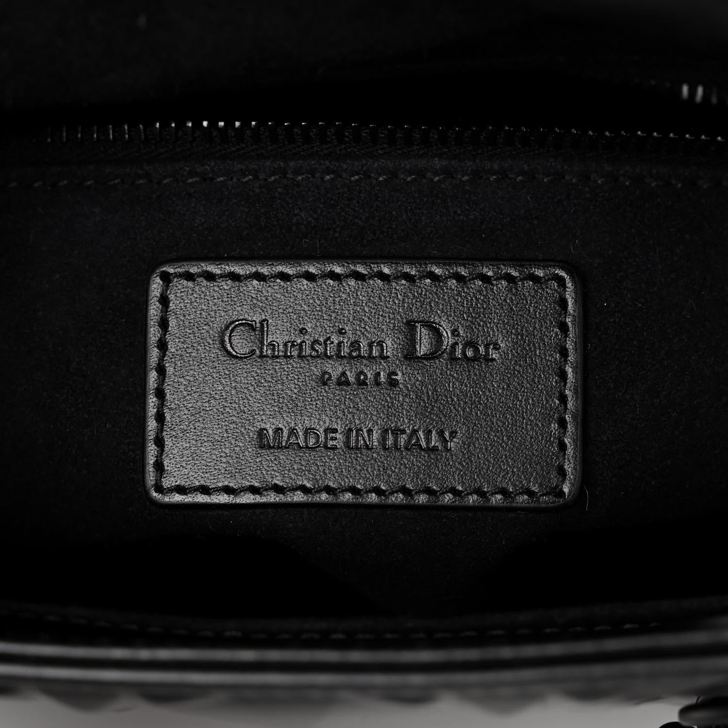 Christian Dior Calfskin Cannage Diamond Small My ABCDior Lady Dior Black 6 of 12