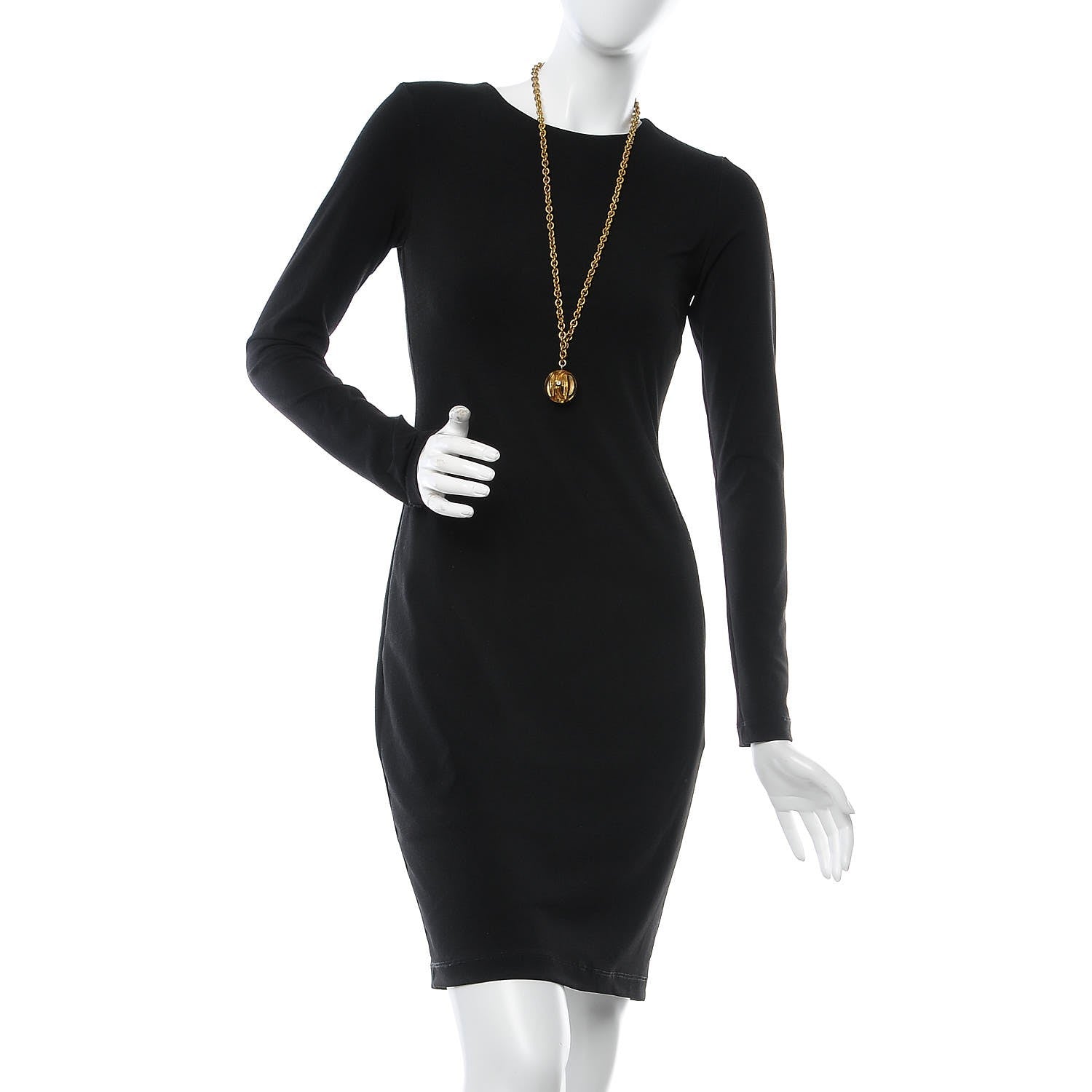 Chanel Resin Chain CC Pendant Necklace Gold 2 of 5