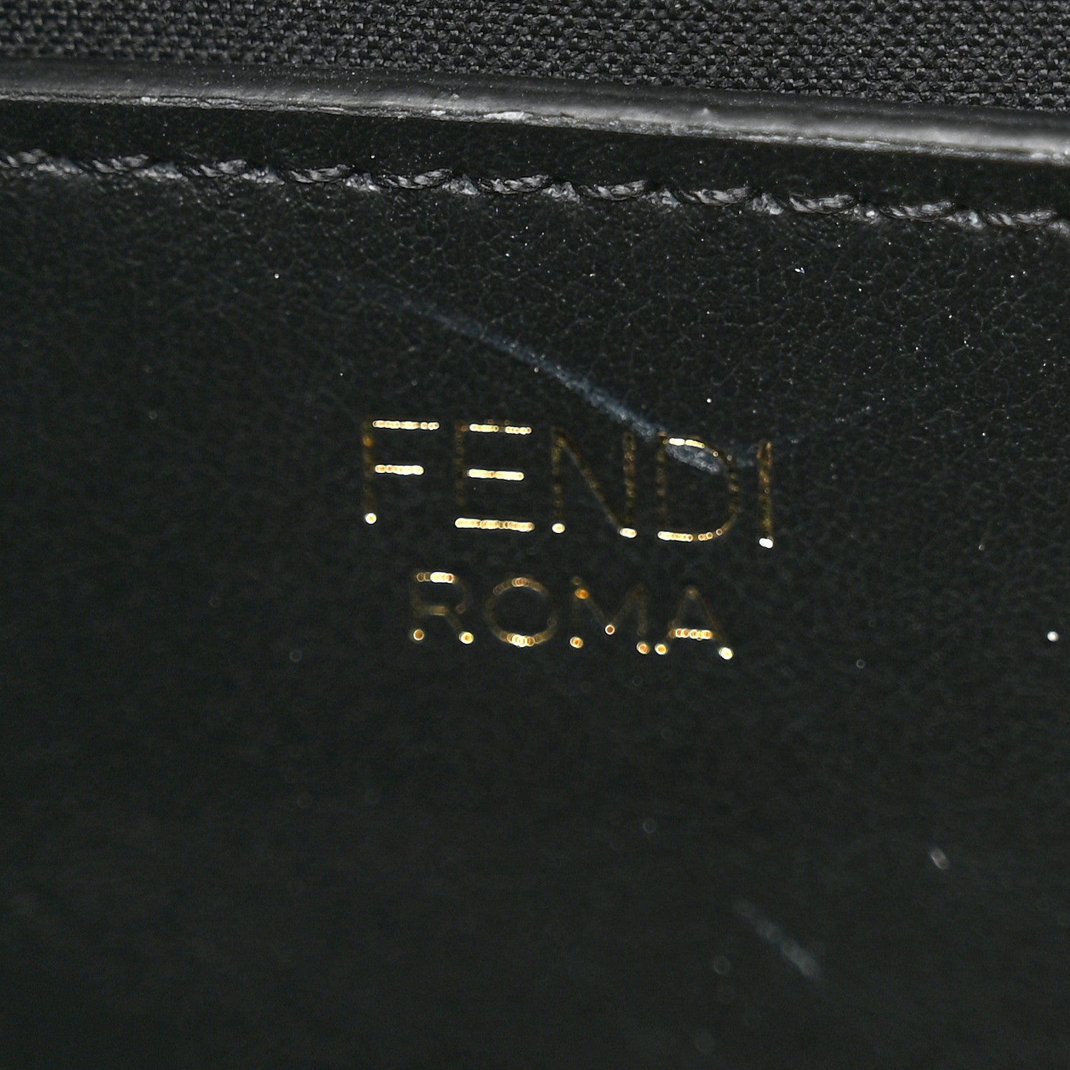 Fendi Vitello Epoque FF Embossed Camera Case Black 1792938