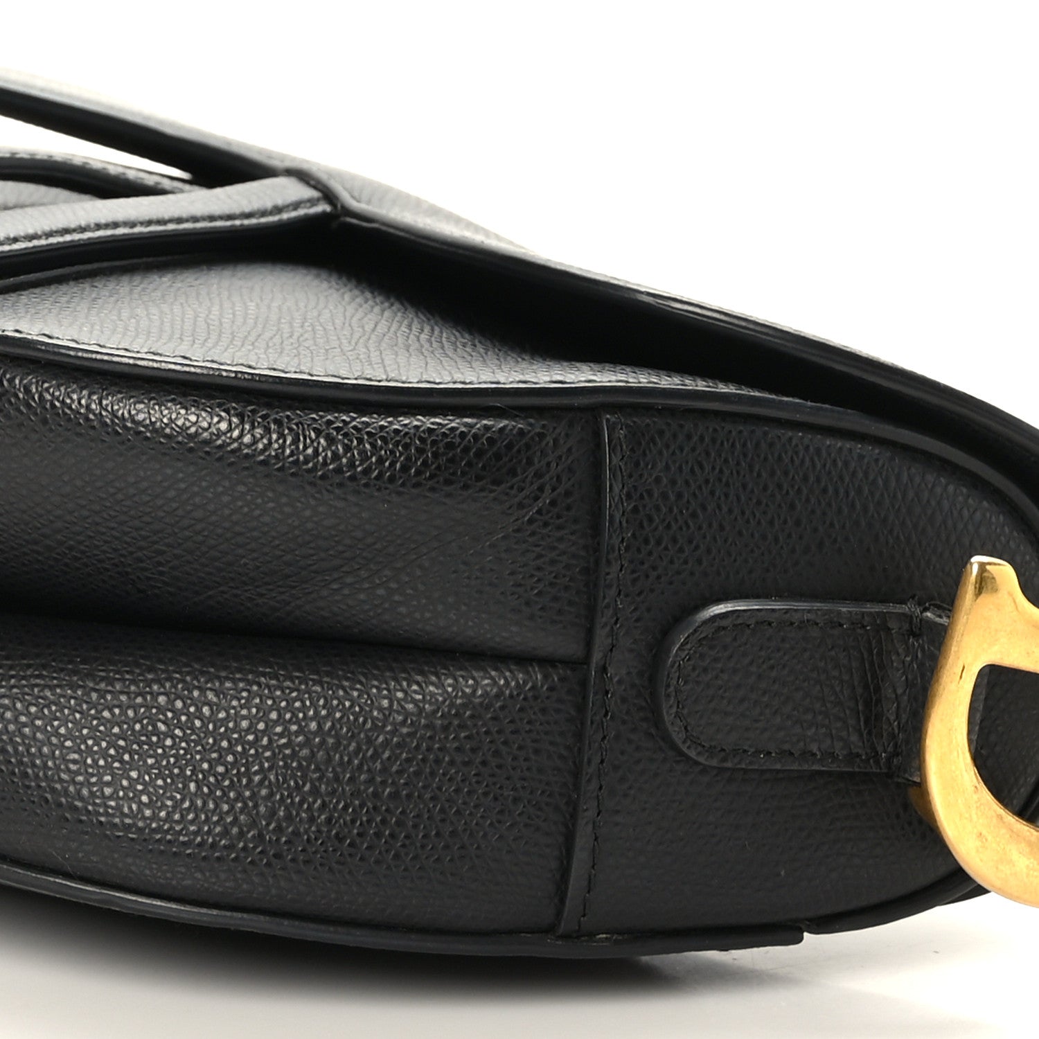 Christian Dior Grained Calfskin Saddle Bag Black 9 of 9
