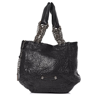Jimmy Choo Washed Lambskin Chain Tote Black 1 of 12