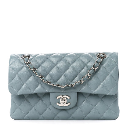 Chanel Caviar Quilted Small Double Flap Light Blue 1 of 11