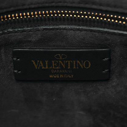 Valentino Garavani Cashmere Medium Roman Stud Shoulder Bag Marine 6 of 8