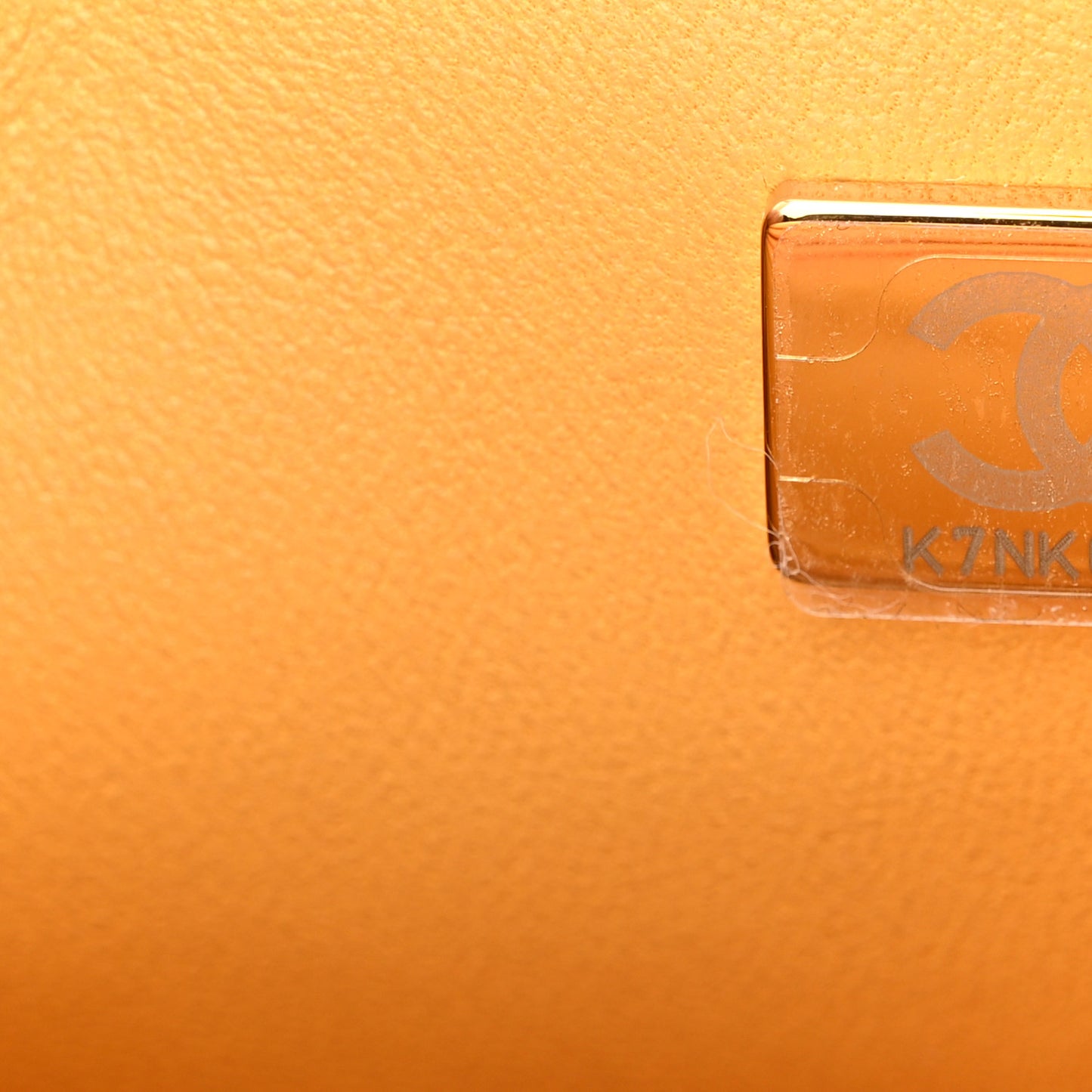 Lambskin Quilted Bi-Color Mini Top Handle Rectangular Flap Light Brown Yellow