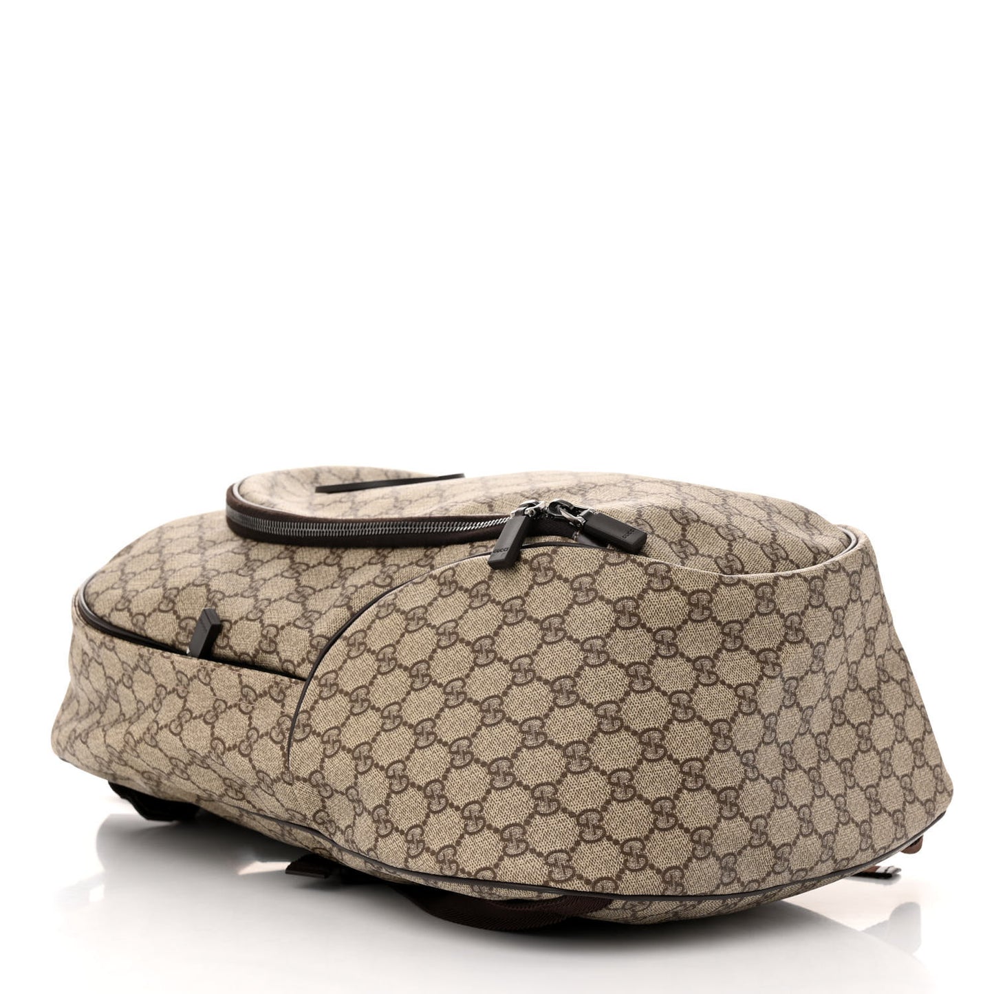 GG Plus Monogram Interlocking G Medium Backpack Dark Brown