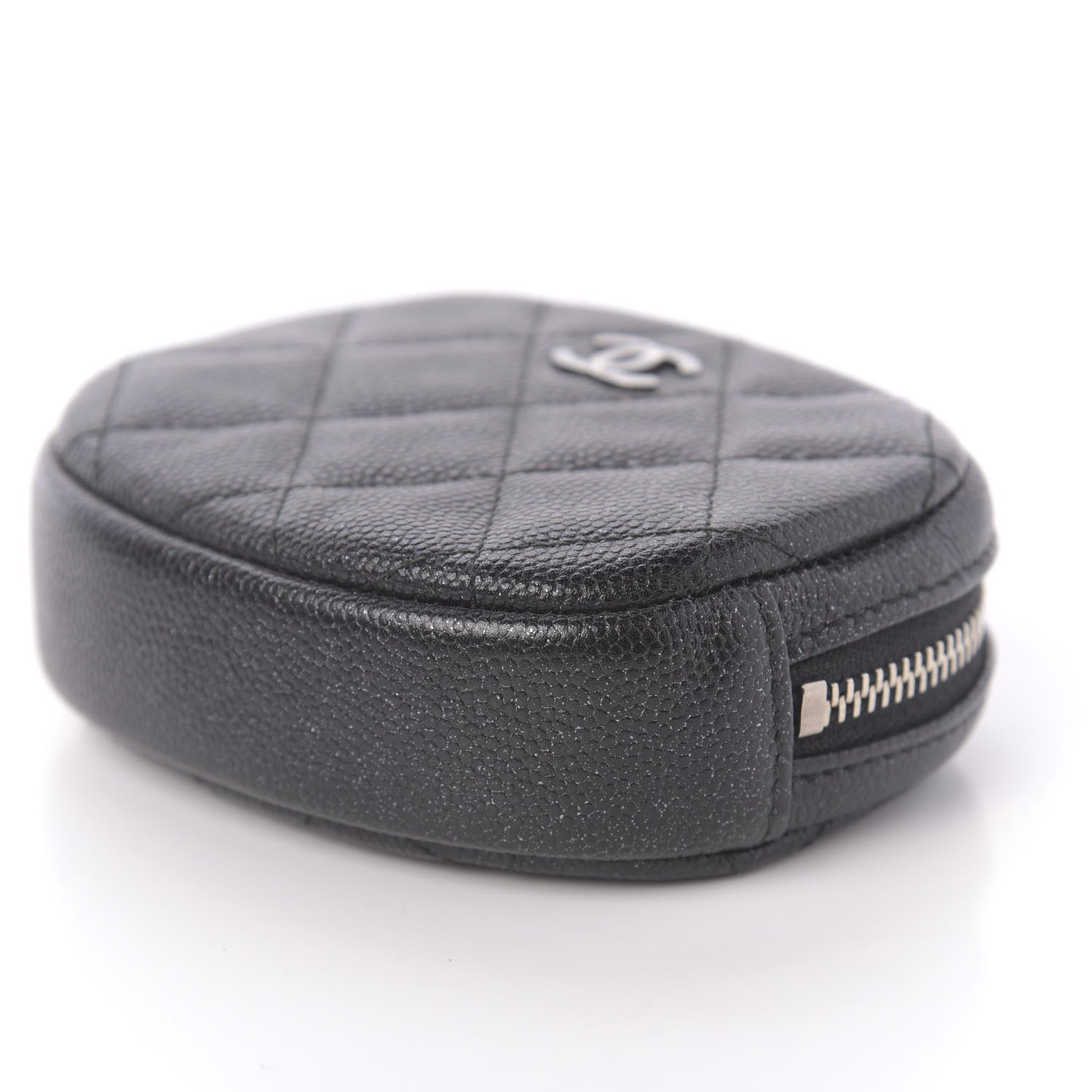 Chanel Iridescent Caviar Quilted Zip Around Classic Coin Purse Black 7 of 11