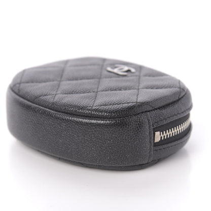 Chanel Iridescent Caviar Quilted Zip Around Classic Coin Purse Black 7 of 11