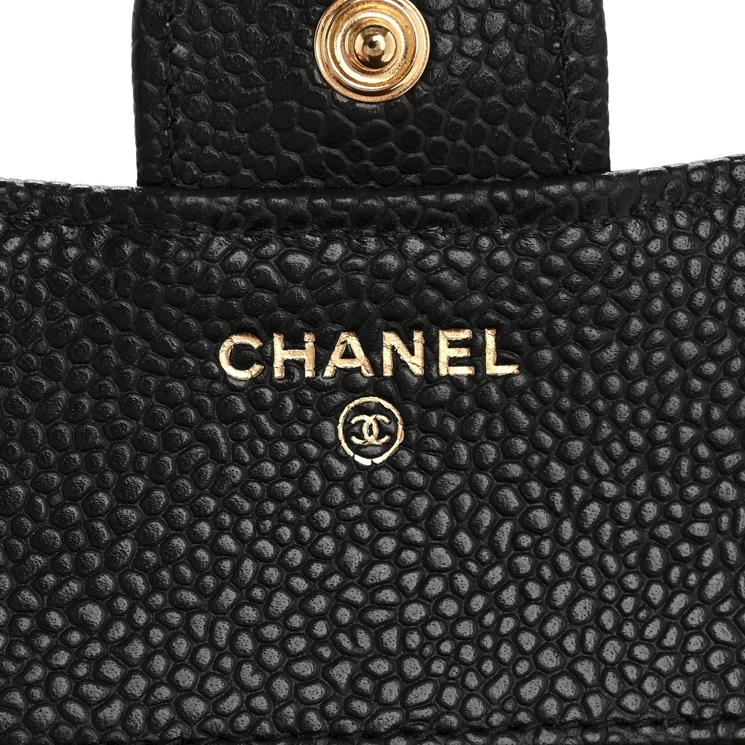 Chanel Caviar Quilted Compact Flap Wallet Black 6 of 9