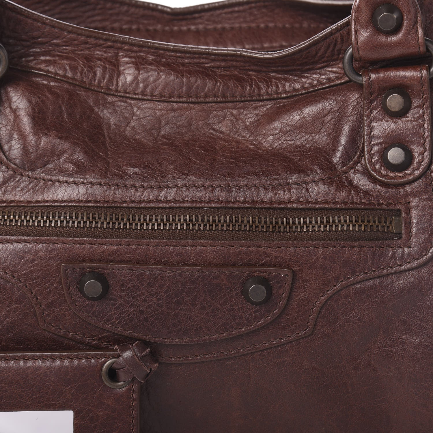 Balenciaga Agneau Classic Hardware City Cigare Fonce 9 of 11