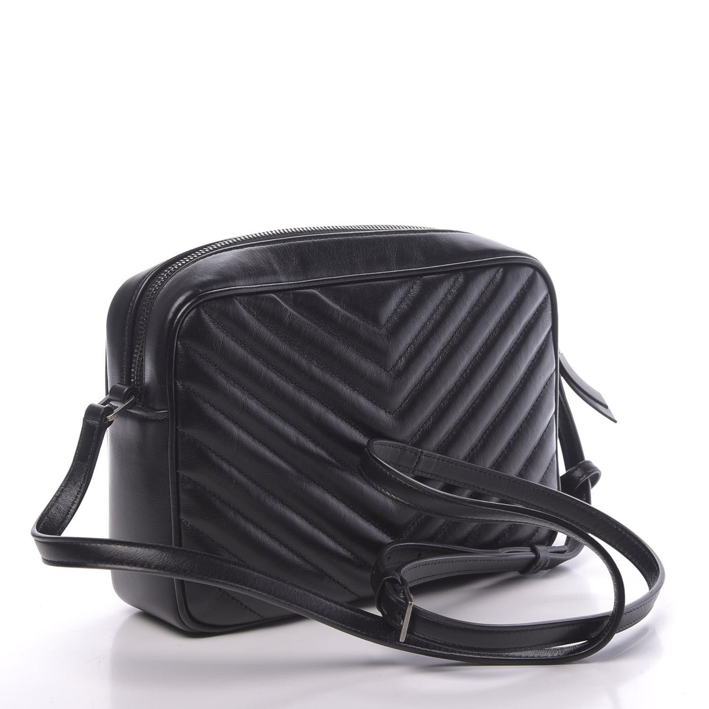 Calfskin Matelasse Monogram Lou Camera Bag Black