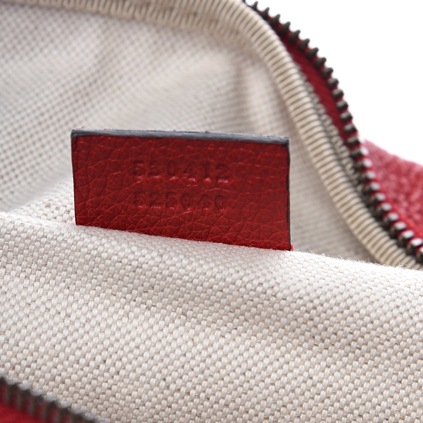 Grained Calfskin Logo Belt Bag Hibiscus Red