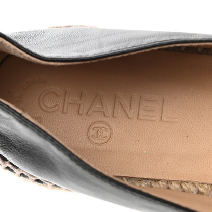 Chanel Lambskin CC Espadrilles 41 Black 8 of 9
