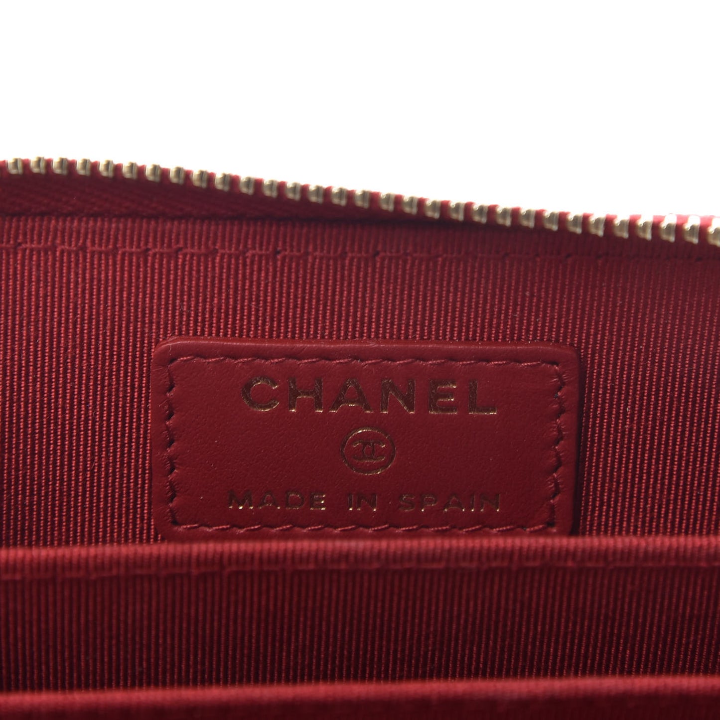 Caviar Quilted Zip Coin Purse Red