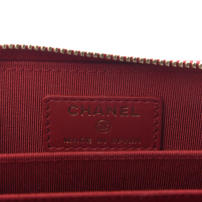 Chanel Caviar Quilted Zip Coin Purse Red 6 of 8