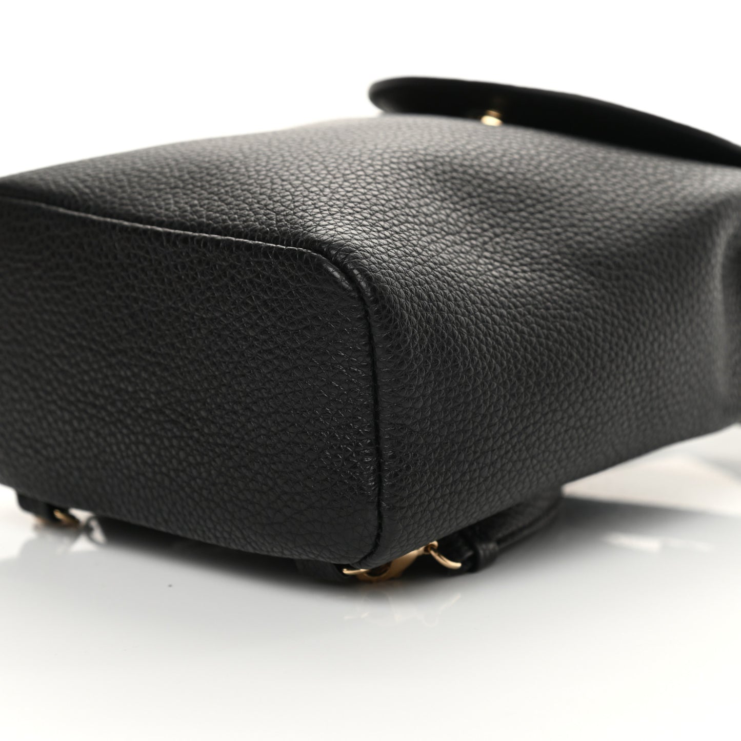 Hammered Calfskin Gancini Mini Bag Black