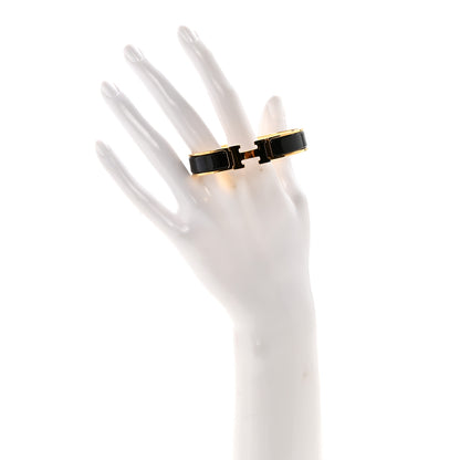 Hermes Enamel Narrow Clic Clac H Bracelet PM Black 2 of 5