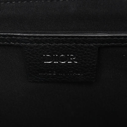 Christian Dior Oblique Jacquard Grained Calfskin Small Saddle Messenger Bag Beige Black 6 of 11
