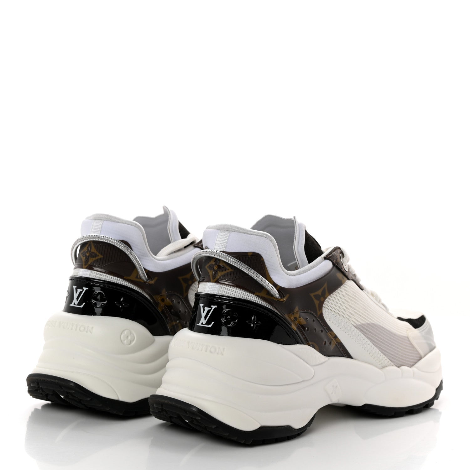 Louis Vuitton Monogram Calfskin Run 55 Sneakers 37.5 White 4 of 11