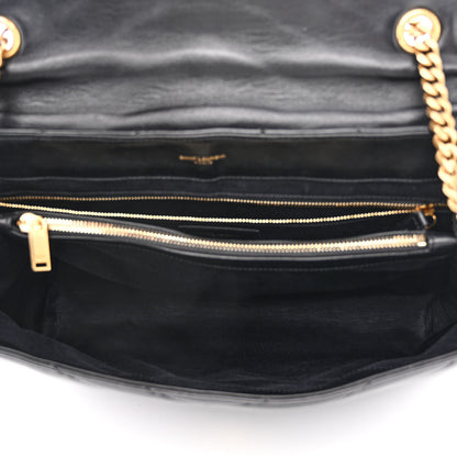 Saint Laurent Calfskin Y Quilted Monogram Large Loulou Chain Satchel Black 5 of 11
