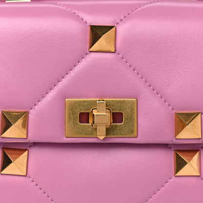 Valentino Garavani Nappa Large Roman Stud Shoulder Bag Giacinto 14 of 14
