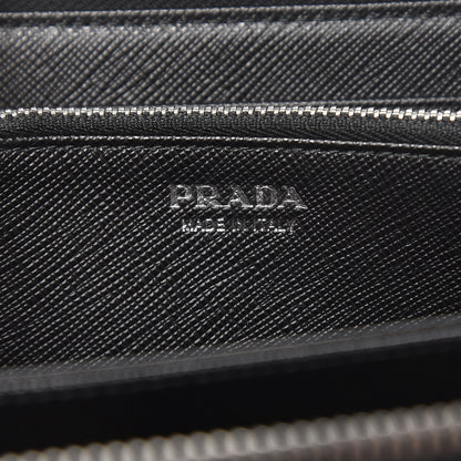 Prada Saffiano Zip Around Wallet Nero Black 6 of 8