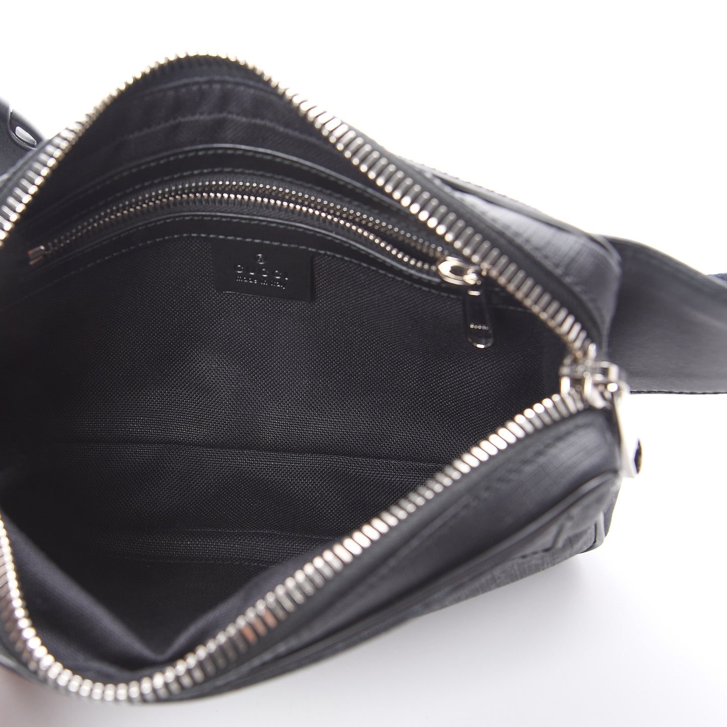Soft GG Supreme Monogram Web Belt Bag Black Grey