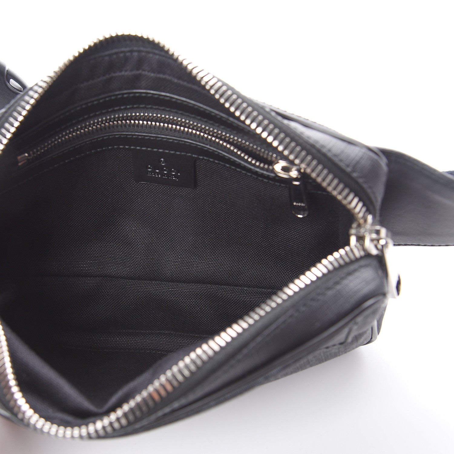 Gucci Soft GG Supreme Monogram Web Belt Bag Black Grey 4 of 8