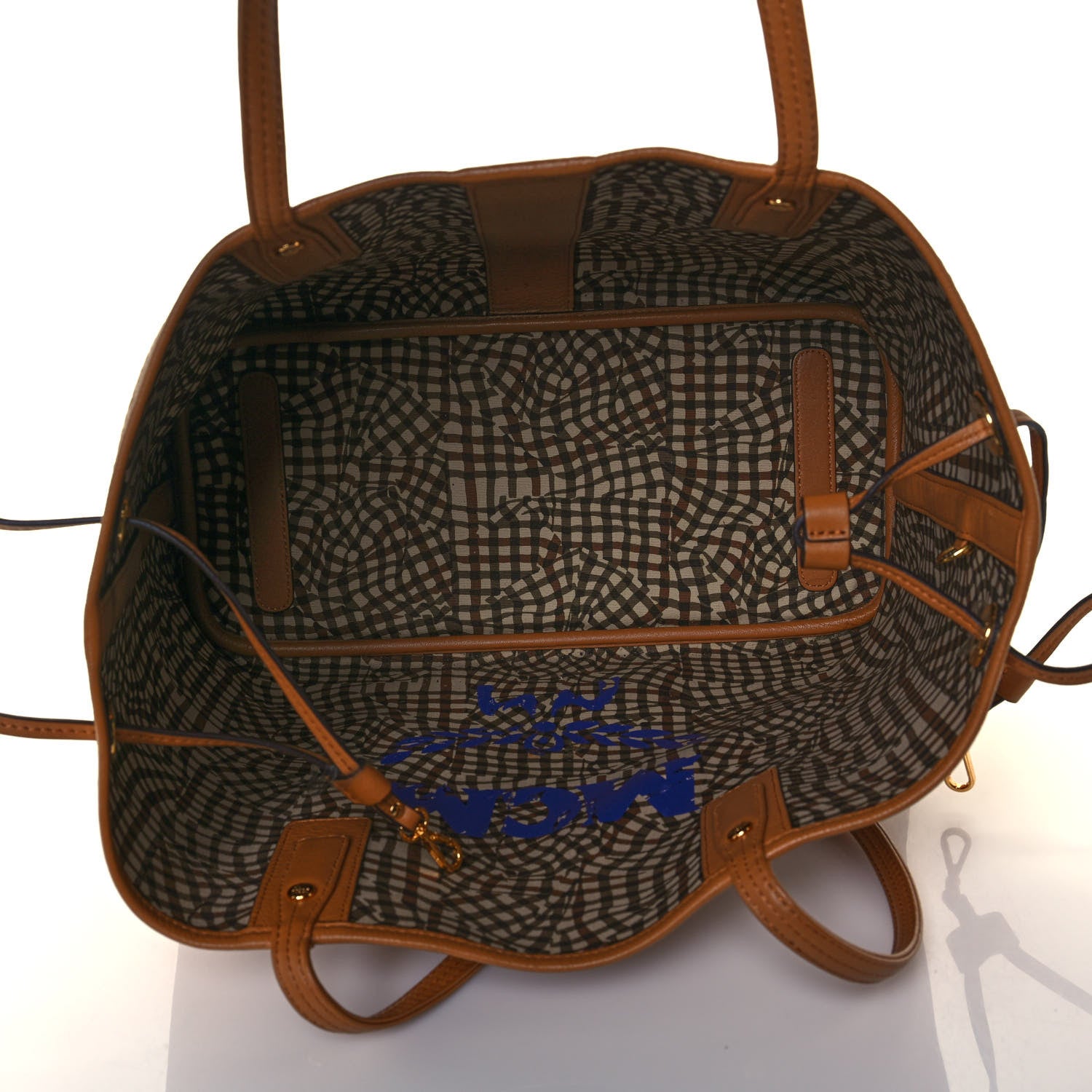 MCM Visetos Medium Liz Reversible Shopper Tote Cognac 6 of 20