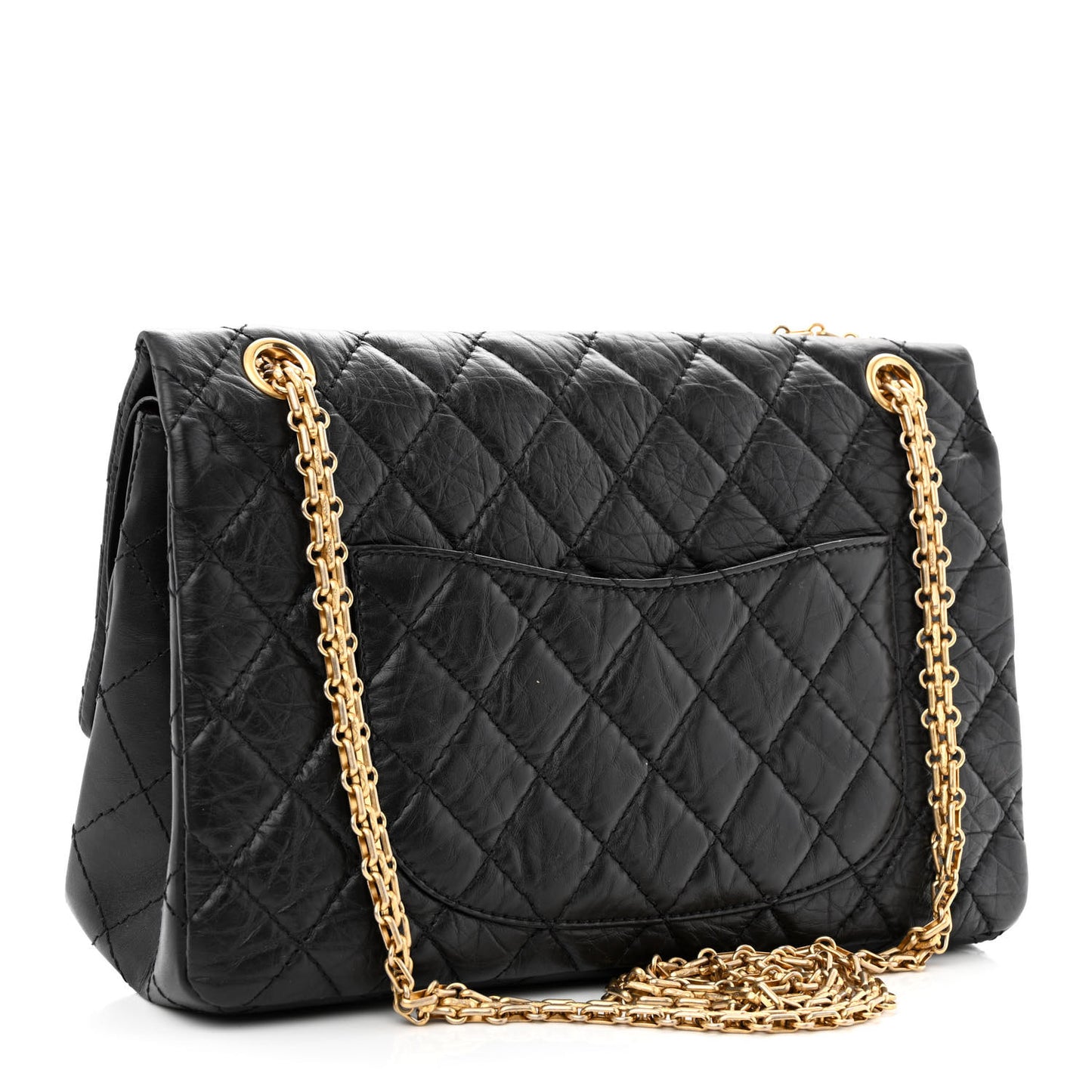 Aged Calfskin Quilted 2.55 Reissue 226 Flap Black