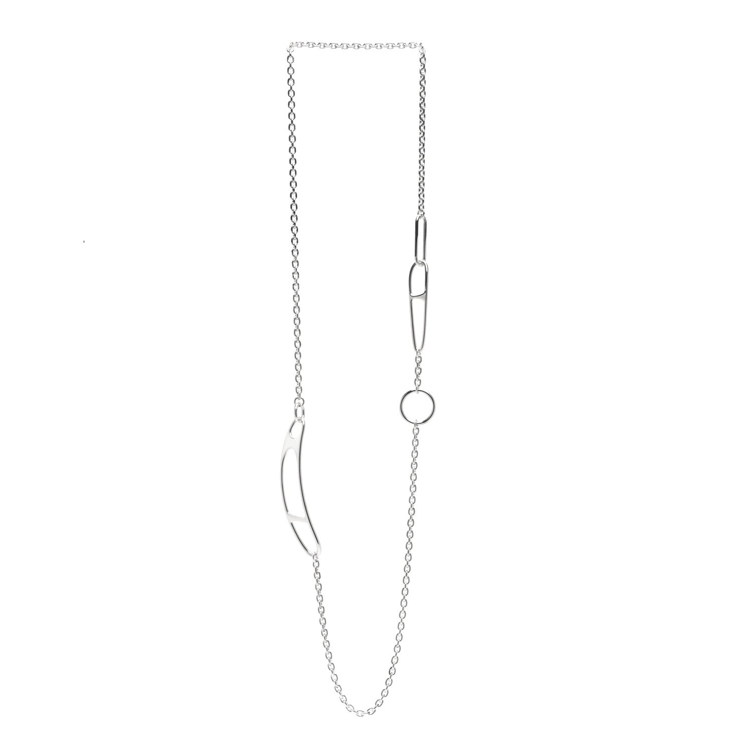 Hermes Sterling Silver Chaine d'Ancre Twist Necklace 3 of 4