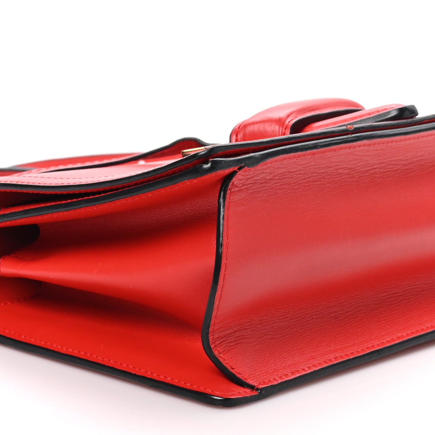 Calfskin Medium Barcelona Shoulder Bag Red