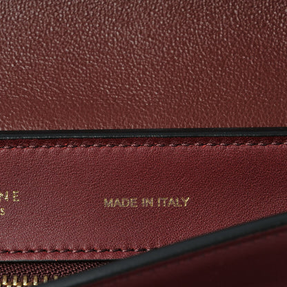Celine Drummed Calfskin Suede Medium Trapeze Burgundy 7 of 9