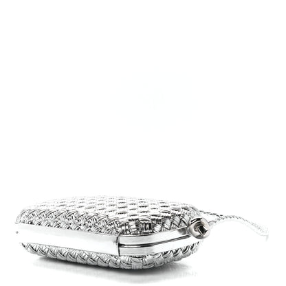 Bottega Veneta Metallic Calfskin Intrecciato Knot On Strap Silver 8 of 10