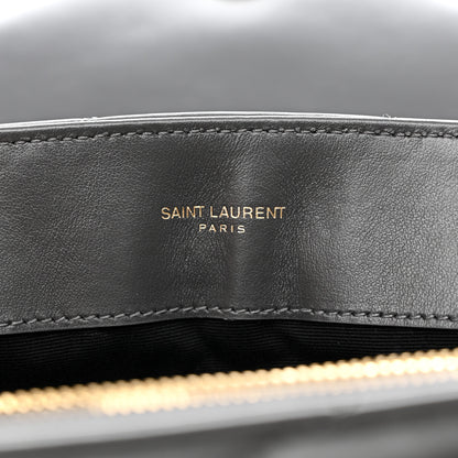 Saint Laurent Calfskin Y Quilted Monogram Medium Loulou Chain Satchel Storm 6 of 11