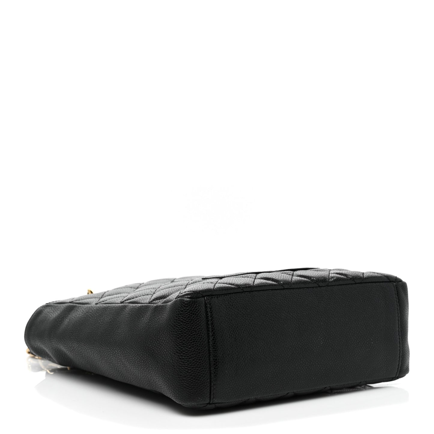 Caviar Quilted Petit Shopping Tote PST Black