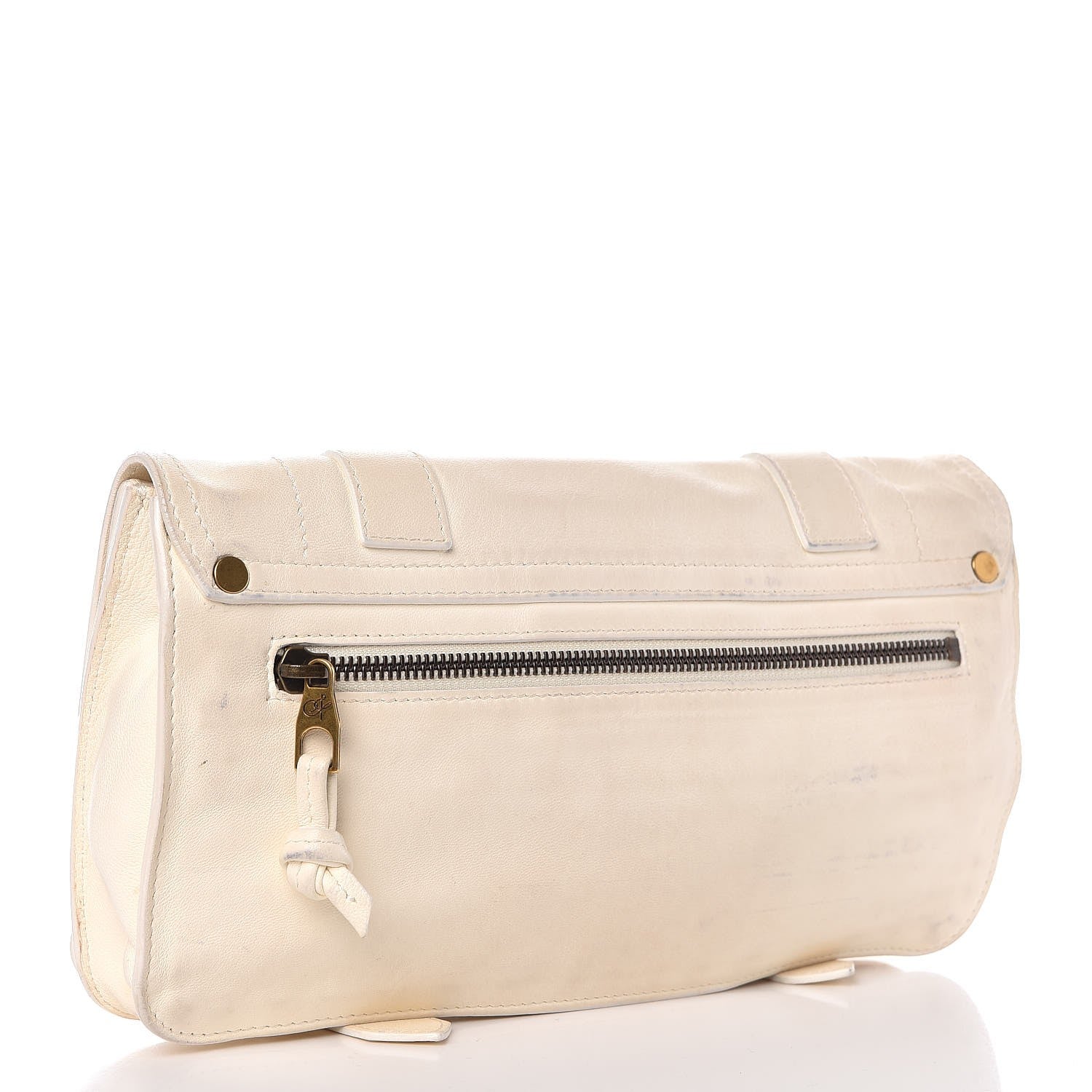 Proenza Schouler Lambskin PS1 Pochette Clutch Ivory 3 of 14