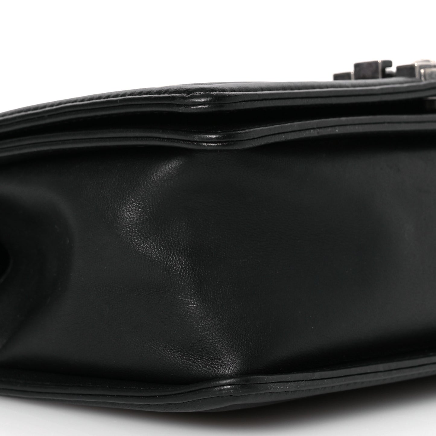 Lambskin Quilted Medium Boy Flap Black