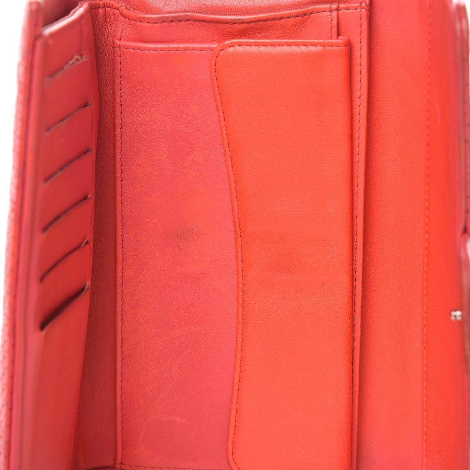 Chanel Perforated Lambskin Quilted Flap Wallet Red 20 of 20