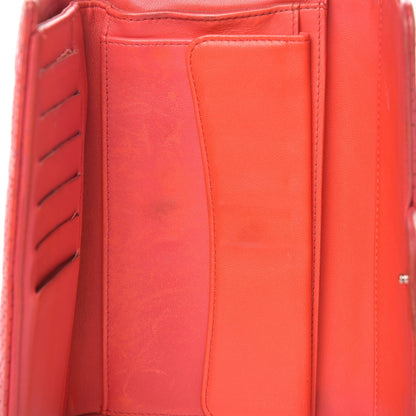 Chanel Perforated Lambskin Quilted Flap Wallet Red 20 of 20