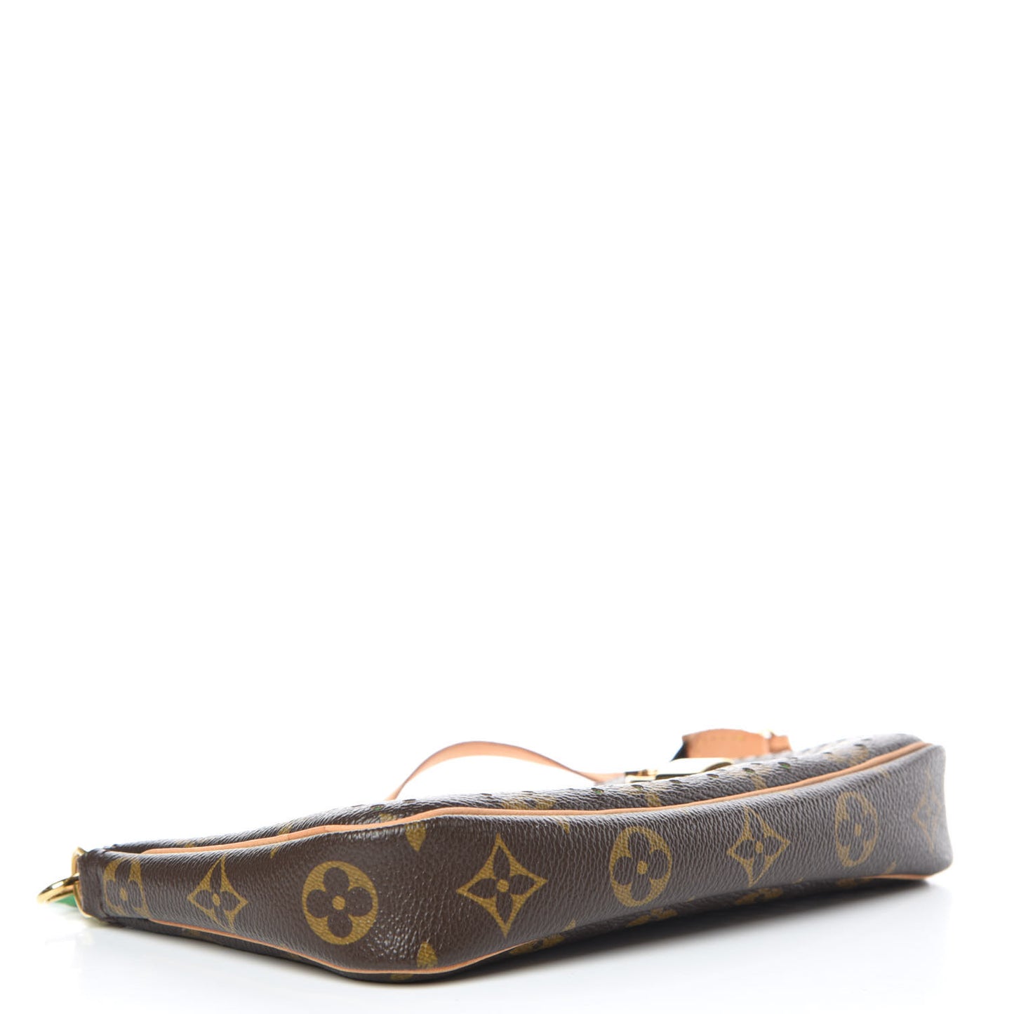 Monogram Perforated Pochette Accessories Bag Green