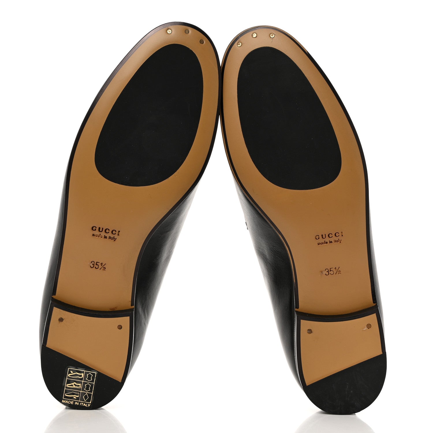 Gucci Lambskin Womens Brixton Horsebit Loafers 35.5 Black 5 of 9