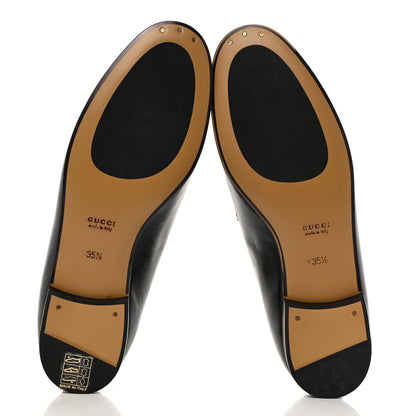 Gucci Lambskin Womens Brixton Horsebit Loafers 35.5 Black 5 of 9