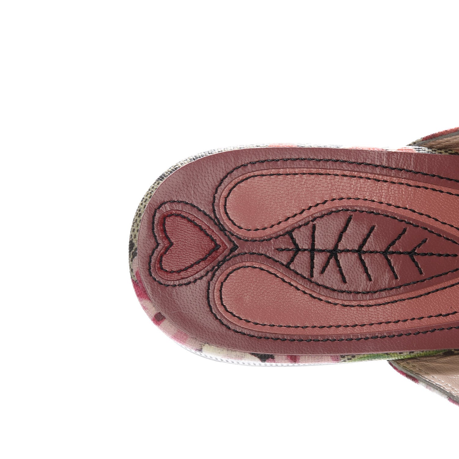 Gucci GG Supreme Monogram Blooms Womens Princetown Slippers 35.5 Beige Multicolor Dry Rose 8 of 10