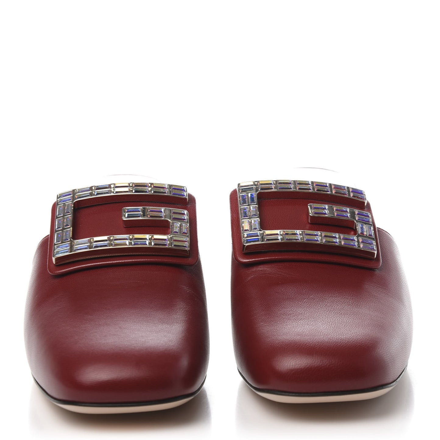 Malaga Kid Crystal Square G Madelyn Mules 38 Romantic Cerise