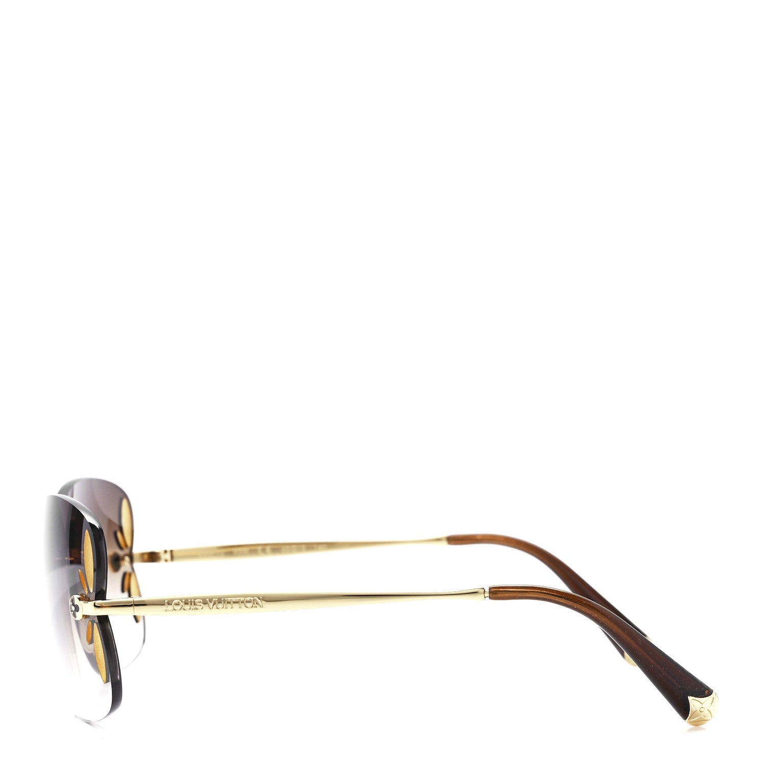 Louis Vuitton Lily Sunglasses Z0371U Brown Glitter 3 of 7