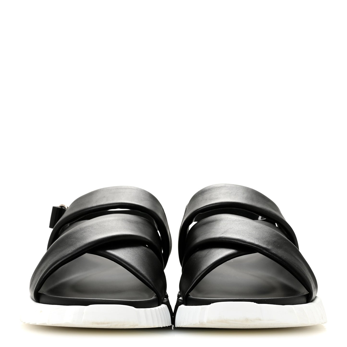 Calfskin Womens Electric Sandals 40 Black