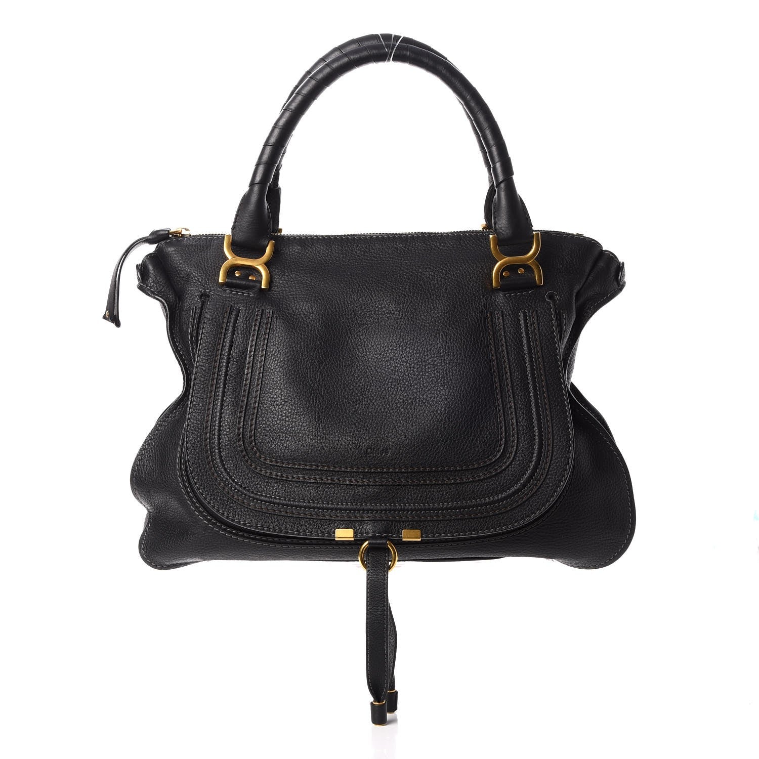 Chloe Calfskin Large Marcie Satchel Black 1 of 7