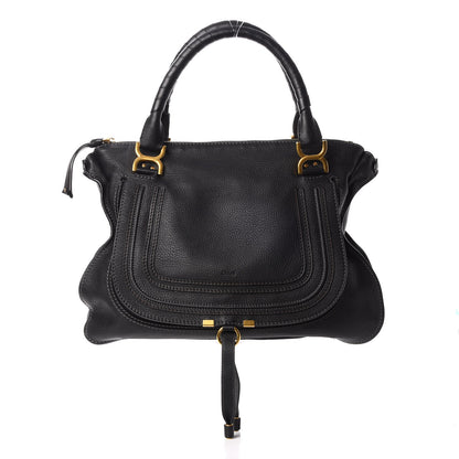 Chloe Calfskin Large Marcie Satchel Black 1 of 7