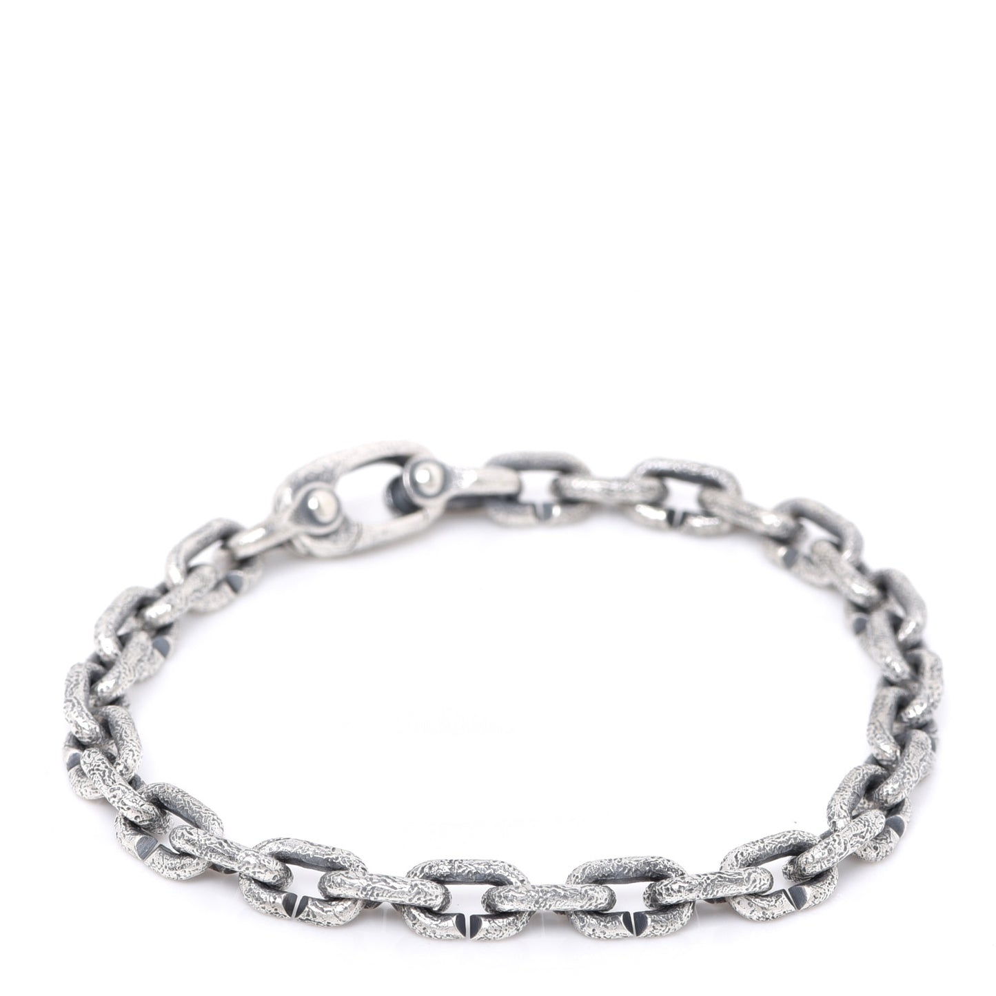Darkened Sterling Silver 6mm Men's Shipwreck Link Chain Bracelet